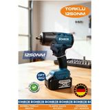 Böhrer 1250Nm Tork Profesyonel Darbeli 36V Bijon Somun Sökme Makinesi