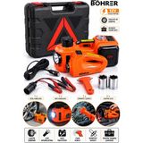 Böhrer 12V BA011317 Elektrikli Kriko (5 Ton) + 150 Psı Kompresör + 480 Nm Somun Sökme Makinesi Araç Tamir Set