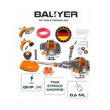 Böhrer 20Hp /H Yan Tipi Benzinli Ot Çalı Çim Biçme Tırpan Makinesi , Canavar Başlık ,