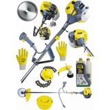 Böhrer 3.5 Hp Yan Tipi Benzinli Ot Çalı Çim Biçme Makinesi Tırpanı +2t Yağ+Misina