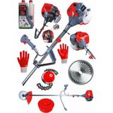 Böhrer 3.5 Hp Yan Tipi Benzinli Ot Çalı Çim Biçme Makinesi Tırpanı +Canavar Başlık+Eldicen+2t Yağ