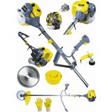 Böhrer 3.5 Hp Yan Tipi Benzinli Ot Çalı Çim Biçme Makinesi Tırpanı + Eldiven