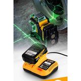 Böhrer 3 x 360° 12 Satır Yeşil Çok Hatlı Çapraz Çizgi Otomatik Seviye Lazer Hizalama - 2,0AH Li-Ion Batarya