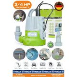 BÖHRER 5/8 HP 750W Plastik Temiz Su Dalgıç Pompası | 8,5m Dik-85m Yatay | 7200L Yüksek Debi - Sessiz Çalışm