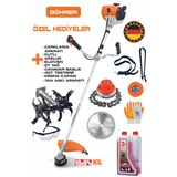 BÖHRER ALMAN 20Hp /h BENZİNLİ YENİ NESİL YAN TİPİ ÇİM ÇALI BİÇME TIRPANI + ÇAPALAMA APARATI