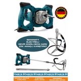 BÖHRER Alman 3200W Devir Ayarlı Çift Şanzıman Yeni Nesil Elektrikli Boya Harç Çok Amaçlı Mavi Karıştırıcı HB0403T