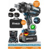 BÖHRER Alman Akülü Somun Sıkma Makinesi | 1200 Nm Tork – 36V 5Ah | Darbeli Lokma – Ağır Hizmet Tip BA01072M