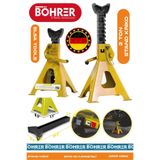 BÖHRER Alman Böhrer Sarı 2 Ton Oto Araç Araba Kaldırma Sabit Tutma Kriko Standı - Tekli