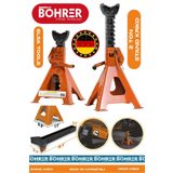 BÖHRER Alman Böhrer Turuncu 2 Ton Oto Araç Araba Kaldırma Sabit Tutma Kriko Standı - Tekli