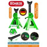 BÖHRER Alman Böhrer Yeşil 2 Ton Oto Araç Araba Kaldırma Sabit Tutma Kriko Standı - Tekli