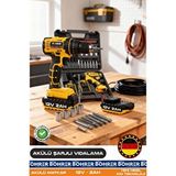 BÖHRER Alman Designe Ba011144 Full Set 12v Yeni Nesil Şarjli Matkap Akülü Vidalama Matkap - Çift Batarya