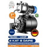 Böhrer Alman Jet750sc 0.75 Kw 24L Yatay Genleşme Tank -- Otomatik Hidrofor Bina Bahçe Su Pompası – 4 Kat 8