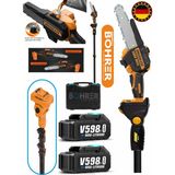 Böhrer Alman Orange Kömürsüz 2m Uzatma Kollu 8 Inç 25 cm Zincir+Pala Profesyonel Akülü Budama Testeresi