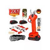 BÖHRER Alman Pro 21v 30mm Lion Akülü Budama Makası ,fırçasız Motor Budama Makinesi ,6-8 Saat Çalışma