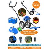 BÖHRER Alman Pro BA01075M 25Hp/H Tekerlekli Benzinli Diken Çalı Çim Biçme Tırpan Makinesi