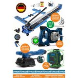 BÖHRER Alman Pro BA01077M 4'lü Usta Fayans Seti - 120mm Fayans Kesme + Tokmak Vantuz + 16 Satır LAzer Hizal
