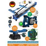 Böhrer Alman Pro BA01077M 4'lü Usta Fayans Seti - 120MM Fayans Kesme + Tokmak Vantuz + 16 Satır Lazer Hizalama Makinesi +3200W Karıştırıcı