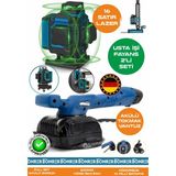 Böhrer Alman Pro BA01079M 2'li Usta Fayans Seti 16 Satır 360 Derece Lazer Hizalaam + Titreşimli Kademeli Fayans Vantuz Tokmak Makinesi
