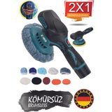 Böhrer Alman V258 5AH Devirli Kömürsüz Akülü Araç,parke,mermer,ahşap Polisaj Cila Pasta Parlatma Makinesi