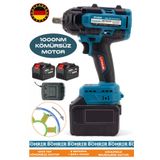 Böhrer Alman V598 Akülü 1000NM Darbeli Oto Somun Sıkma Makinesi - 15 Pilli 5AH 15C Kalite