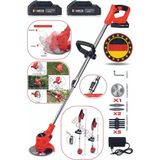 Böhrer Alman V598 Çift Akülü Uzatma Kollu Akülü Çim Çalı Diken Kesme Biçme Makinesi