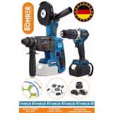 BÖHRER ALMAN V598 SÜPER 3'LÜ SET AKÜLÜ 13MM AKÜLÜ KIRICI DELİCİ HİLTİ, DARBELİ VİDALAMA, TAŞLAMA MAKİNESİ