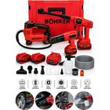 Böhrer BA011320 21V 3'lü Akülü Araç Bakım Seti Şarjlı Oto Yıkama Makinesi Hava Kompresörü Araç Süpürgesi 2 Ba