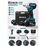 Böhrer BA011350 Pro Çift Akülü 450NM Somun Sıkma Makinesi - Ağır Hizmet Tipi Kullanım - TURUNCU
