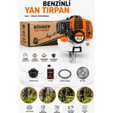 Böhrer BA011353 Profesyonel 3.5 Hp Yan Tipi Benzinli Diken Çalı Çim Biçme Tırpan Makinesi - TURUNCU