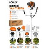 BÖHRER BA011357 BENZİNLİ YAN TİPİ TIRPAN MAKİNESİ