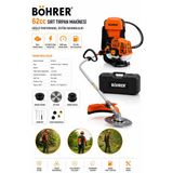 Böhrer Ba011358 Prodesyonel Sırt Tipi Benzinli Çalı Diken Çim Biçme Tırpan Makinesi