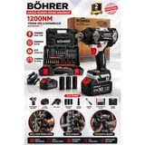 Böhrer BA011365 Pro Orjinal 1200NM Çift Akülü Somun Sıkma Bijon Sökme Makinesi