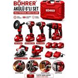 Böhrer BA011387 4 Akü 2 Şarj Aleti Akülü Kombo 6 Makine Set 36V 5AH - 2 Sene Garantili