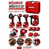 Böhrer BA011387 4 Akü 2 Şarj Aleti Akülü Kombo 6 Makine Set 36V 5AH - 2 Sene Garantili