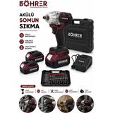Böhrer BA011406 Çift Akülü Darbeli 450NM Şarjı Somun Sıkma Makinesi