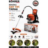 Böhrer BA011411 Benzinli Sırt Tipi Profesyonel Tırpan - Çalı Diken Çim Makinesi