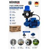 Böhrer BA011424 2 Kat 2 Daire Uygun Otomatik Aç Kapa Hidrofor - Şebeke Suyuna Uygun