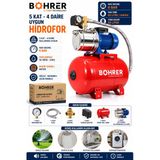 Böhrer BA011427 5 Kat 5 Daire Uygun Bakır Sargılı Paslanmaz Otomatik Hidrofor Su Pompası