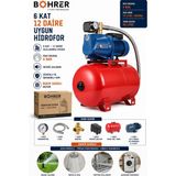 Böhrer BA011428 6 Kat 12 Daire Uygun 1.5 Hp 50L Otomatik Hidrofor Su Pompası - Bakır Sargılı