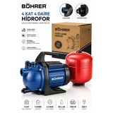 Böhrer BA011458 4 Kat 4 Daire Uygun 1 Hp Jet Tipi Bakır Sargılı Otomatik Aç Kapa Hidrofor