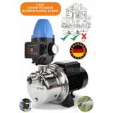 BÖHRER Bakır Sargılı 4 Kat 3 Daire 1 Hp Otomatik Musluk Aç Kapa Hidrofor Su Pompası Motoru Hidromat
