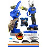 BÖHRER Böhr 2'li Set 58vf Şarjlı Çift Akülü 25mm Budama Makası Ve 10 Cm Budama Testere Makinesi