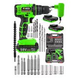BÖHRER Böhr 58v 5 Ah Pro Hummer Green Çift Akülü Yüksek Torq +24 Vidalama Şarjlı Matkap Set