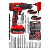 BÖHRER Böhr 58v 5 Ah Pro Hummer Red Çift Akülü Yüksek Torq +24 Vidalama Şarjlı Matkap Set