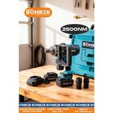 BÖHRER ÇİFT AKÜLÜ 2400NM TUTMA DESTEKLİ YENİ NESİL 88V 5AH YÜKSEK SOMUN SIKMA TİCARİ BİJON SÖKME MAKİNESİ