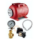 BÖHRER Crw24-i 24 Lt Full Set Yatay Hidrofor Genleşme Tankı - Manometre + Durug Şalter + Beşyol + 50cm Flex