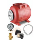 BÖHRER Crw50-i 50 Lt Full Set Yatay Hidrofor Genleşme Tankı - Manometre + Durug Şalter + Beşyol + 7