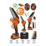 Böhrer DXR869 Akülü Orange 88VF Kömürsüz Motor 8'' Kama 25 cm Zincir Odun Kesme-Dal Budama Testere Makinesi