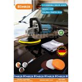 BÖHRER ELEKTRİKLİ 180MM 6 KADEME DEVİR AYARLI 2400W POLİSAJ PARLATMA POLİSAJ PASTA CİLA MAKİNESİ
