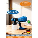 Böhrer Elektrikli Boya Tabancası 220V - Yüksek Basınç İlaçlama Boya Püskürtme 1.8Mm İğne Ağzı